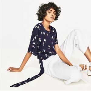 Zara Ice Cream Blouse Top